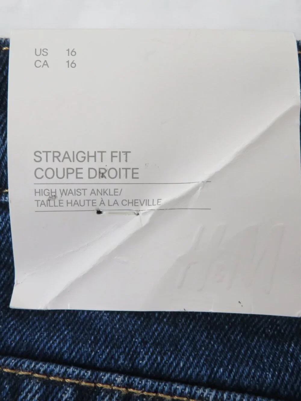 H&M 16 Straight Fit High Waist Ankle Jeans - Picture 5 of 5